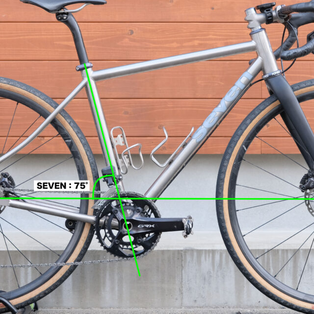 【SEVEN CYCLES A-Frame Gravel+Road 743】ワンポイントジオメトリー比較 / シートチューブアングル編